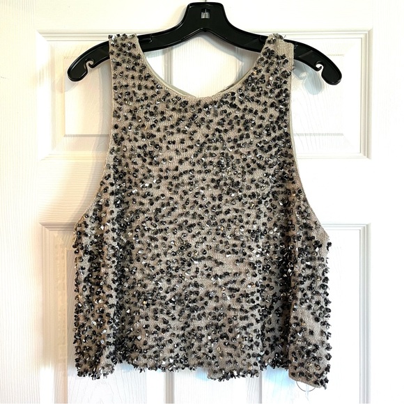Free People Open Back Sequin Sweater Vest - Picture 3 of 15